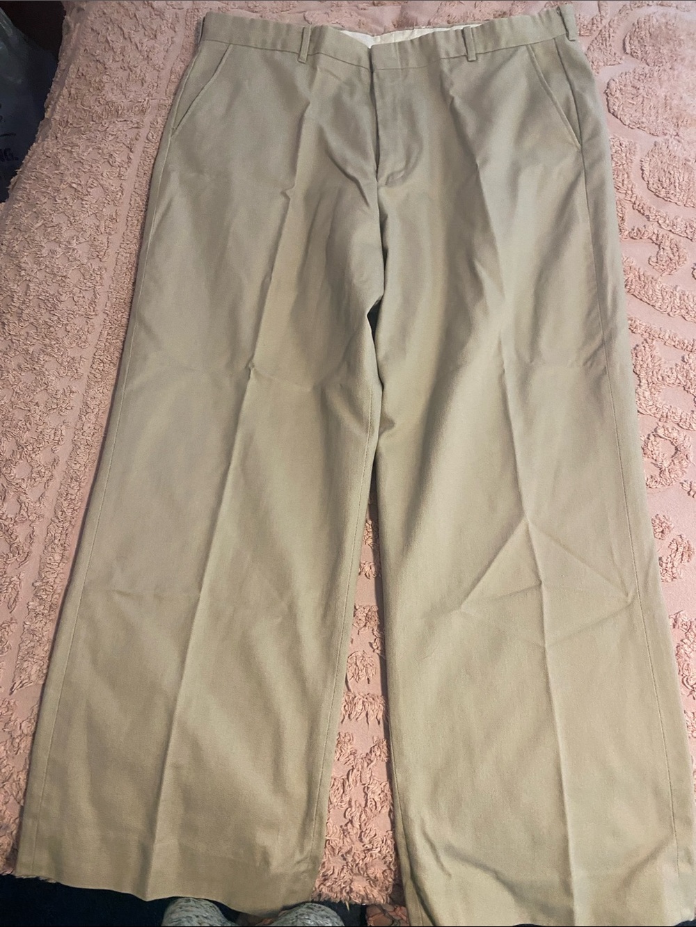 Men's Tan Chino Pants - Classic Straight Fit